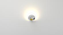 Koncept Inc GRW-S-MWT-SW1-PI - PeanutsÂ® Gravy Wall Sconce - Matte White body, Snoopy Woodstock plates - Plug-in